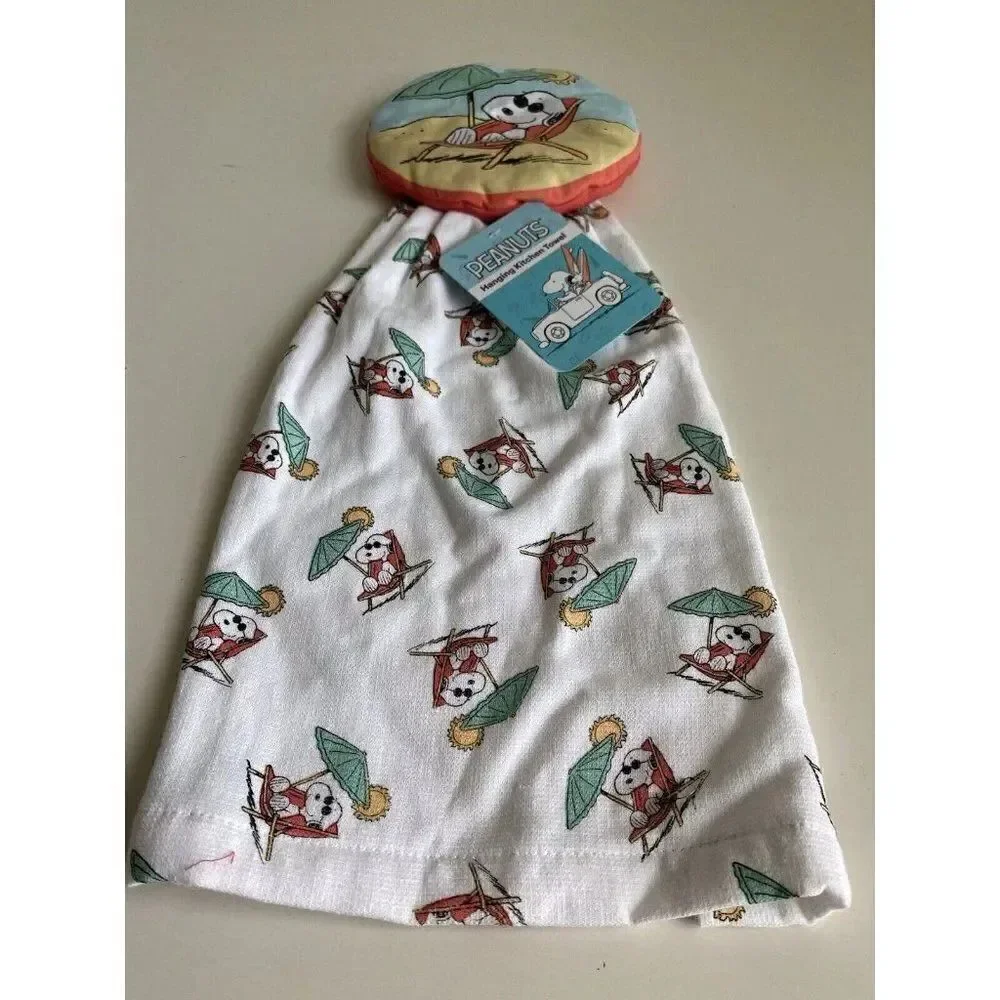 Peanuts Snoopy At The Beach‎ Summer Hanging Kitchen Towel NEW